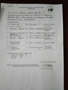 Protokół z XI Powiatowego Konkursu,,Znam Jana Pawła II''